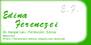 edina ferenczei business card